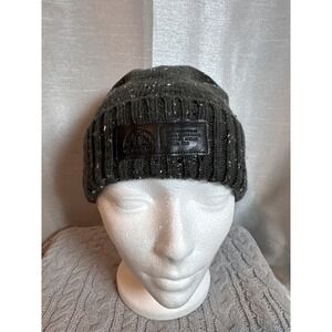 The North Face Around Town Cuff Beanie Dark Gray Speckled Acrylic